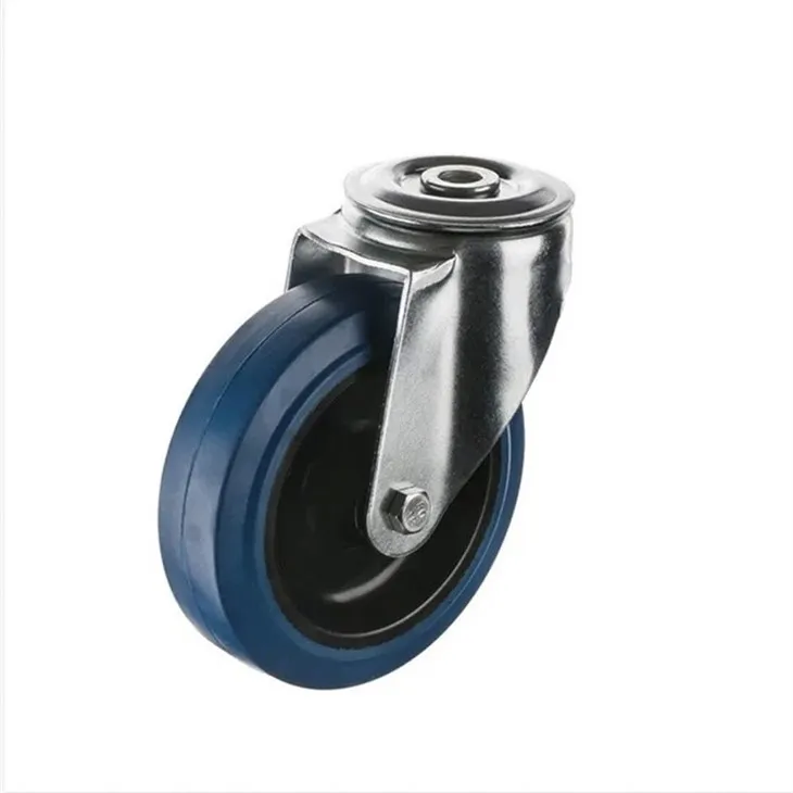 Swivel Bolt Hole Elastic Rubber Caster Swivel Bolt Hole Elastic Rubber Caster